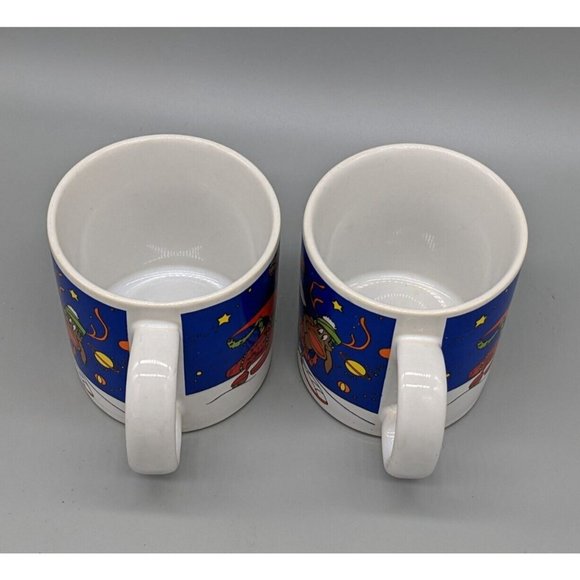 Vintage Warner Bros By Sakura Marvin Martin Christmas Mugs Set Of 2 1994 - Picture 5 of 7